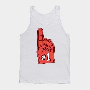 Red Foam Finger Sports Tank Top